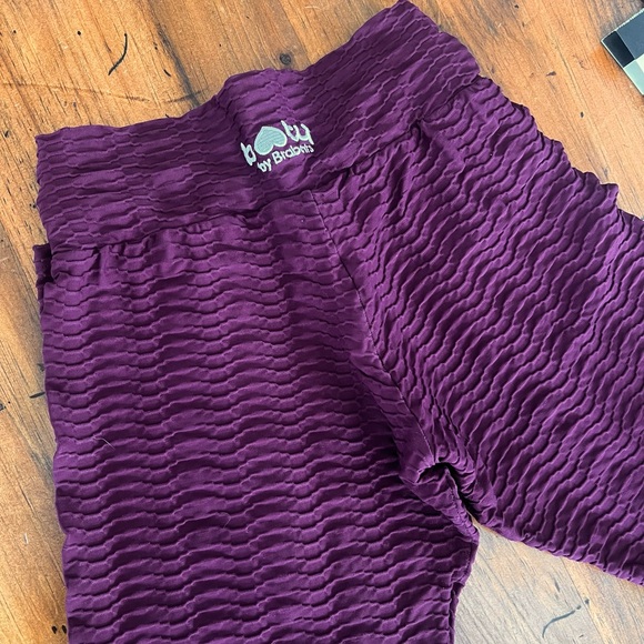 Booty by Brabants Pants - Booty by Brabants Plum Purple Textured Leggings